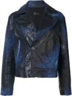 Judson Harmon 'cropped Moto' Jacket - Blue