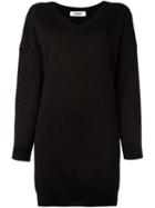 Marios Glittery Ribbed Details Dress, Women's, Size: Small, Black, Acrylic/nylon/polyester/wool