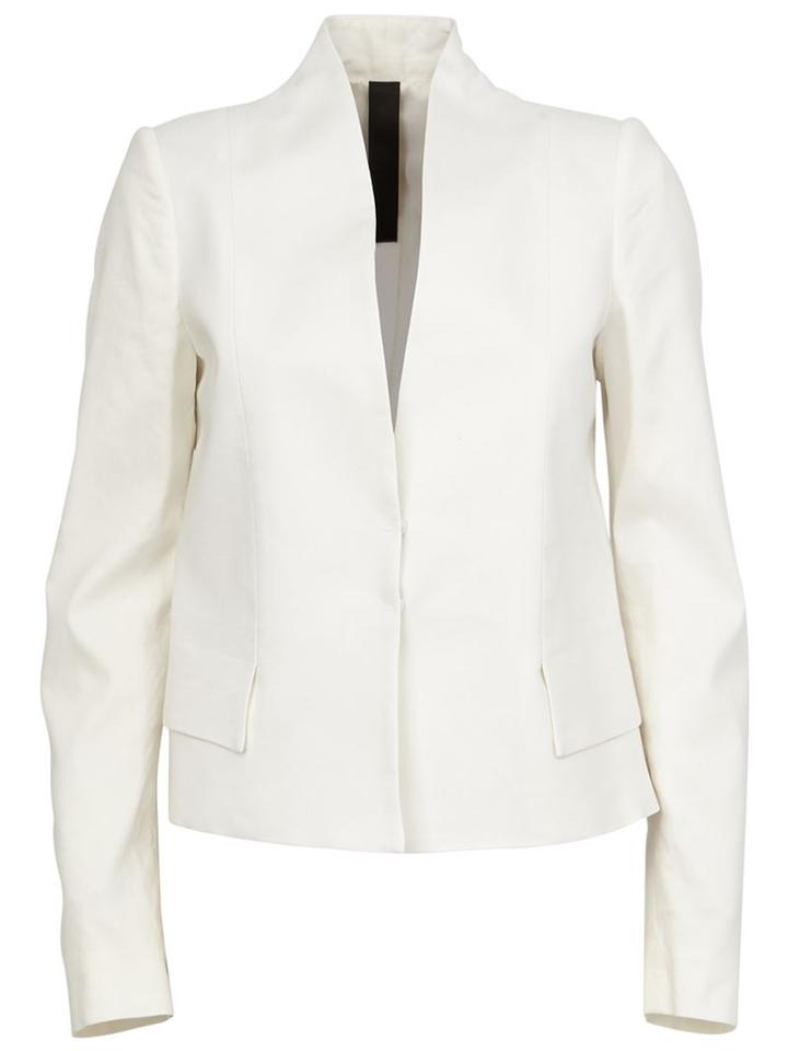 Ilaria Nistri Structured Blazer, Women's, Size: 40, White, Linen/flax/spandex/elastane/cupro