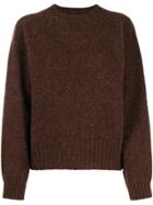 Ymc Crew-neck Knit Sweater - Brown
