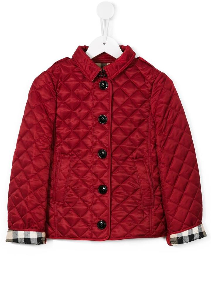 Quilted Jacket, Girl's, Size: 8 Yrs, Red, Burberry Kids