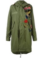 Mr & Mrs Italy Multipatch Parka, Women's, Size: Xxs, Green, Cotton/polyester/silk/polyamide