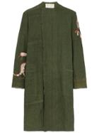 By Walid Collarless Mid-length Trench Coat - Green