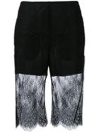 Philosophy Di Lorenzo Serafini - Lace Layered Shorts - Women - Nylon/polyester - 44, Black, Nylon/polyester