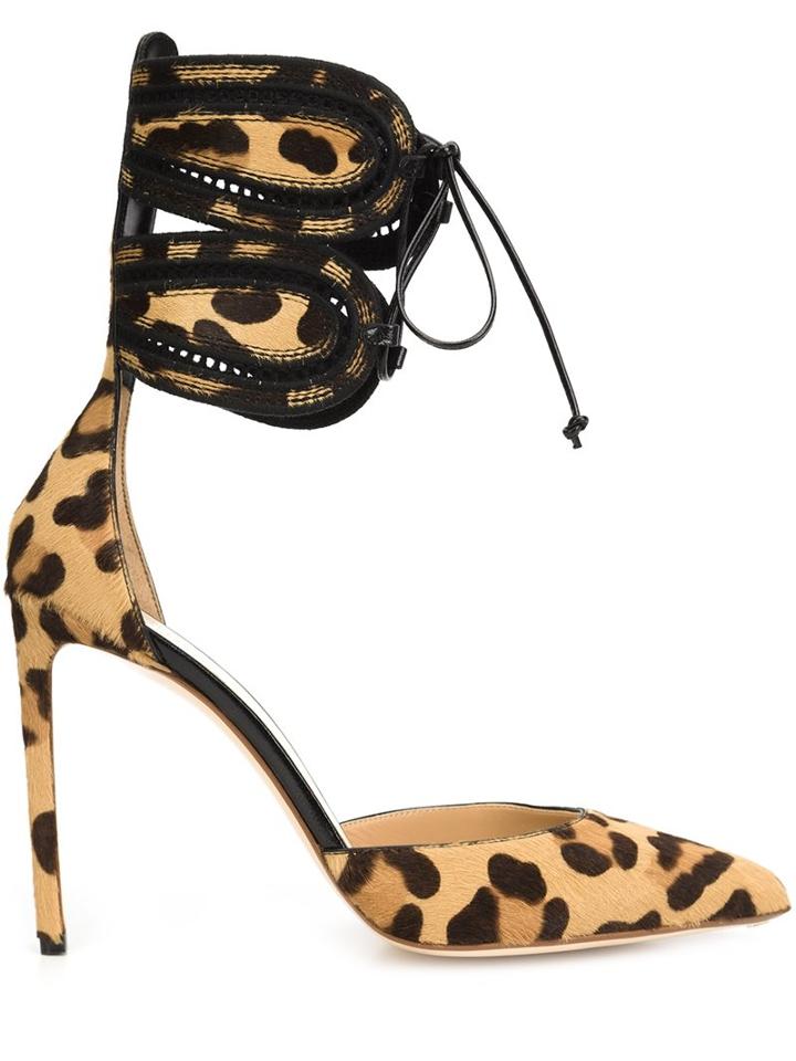 Francesco Russo Leopard Print Stiletto Pumps