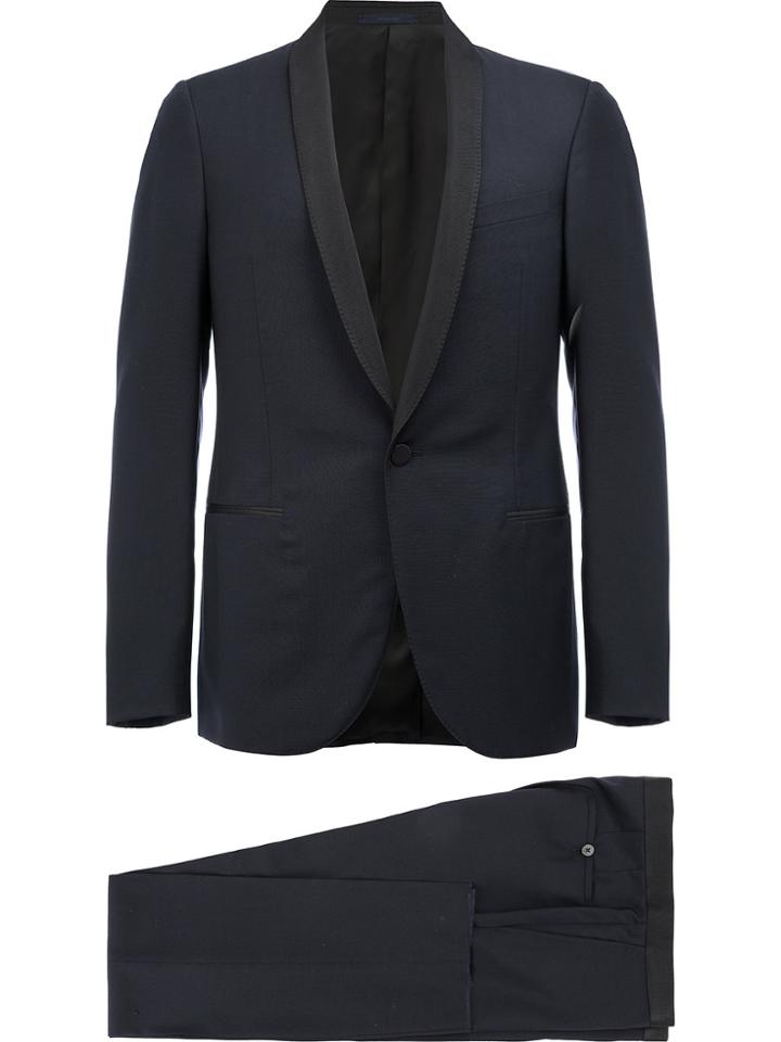 Lanvin Contrast Tone Tuxedo Jacket - Blue