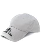 Balenciaga Embroidered Bb Logo Cap - Grey