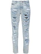 Philipp Plein Embellished Slim-fit Jeans - Blue