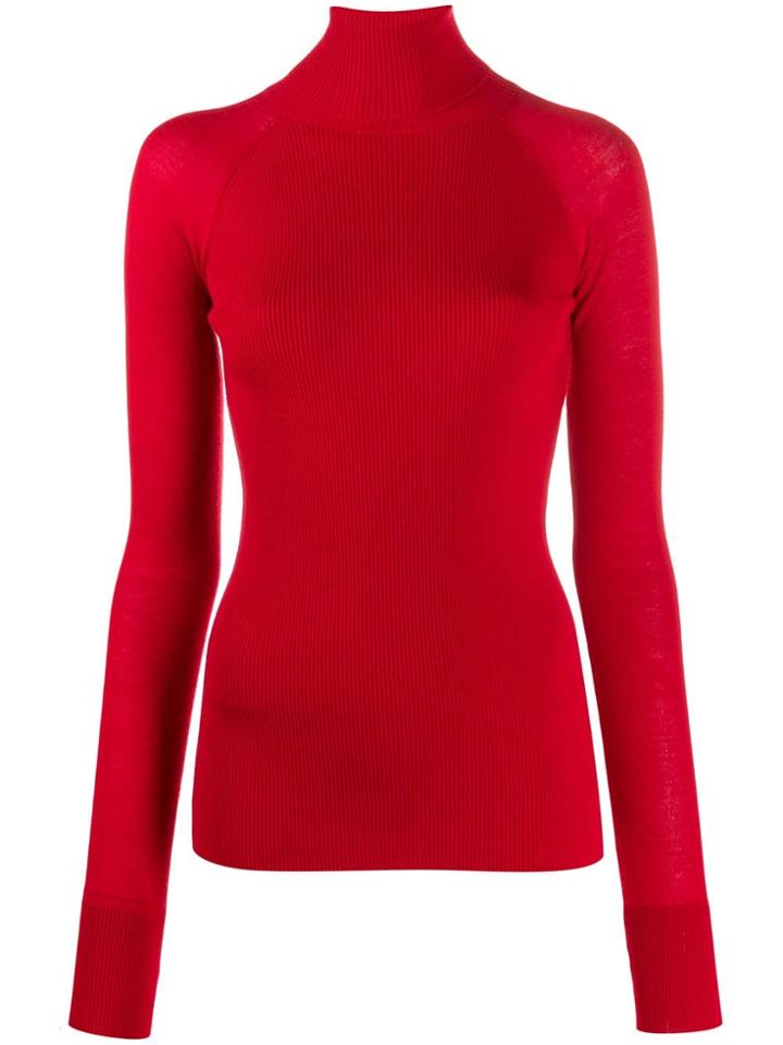 Escada Turtleneck Slim-fit Jumper - Red