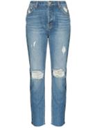 P.e Nation 1993 Distressed Straight-leg Jeans - Blue