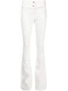 Veronica Beard Flared Trousers, Women's, Size: 6, White, Cotton/polyester/spandex/elastane