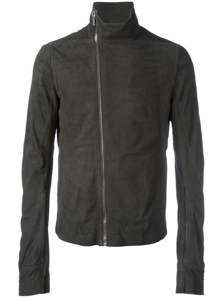 Rick Owens Mollino's Biker Jacket, Men's, Size: 54, Lamb Skin/cupro/cotton