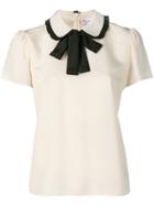 Red Valentino Scallop Collar Blouse - Neutrals