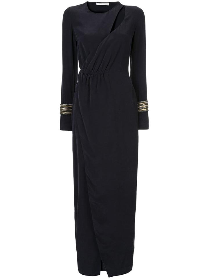 Pierre Balmain Ruched Cut Out Dress - Blue