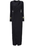 Pierre Balmain Ruched Cut Out Dress - Blue