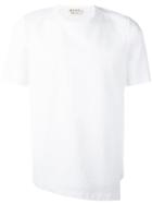 Marni Asymmetric Hem T-shirt, Men's, Size: 50, White, Cotton/polyester