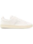 Tom Ford Perforated Lace-up Sneakers - White