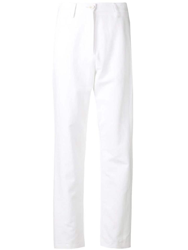 Love Moschino High-waisted Straight Trousers - White