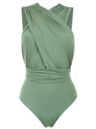 Brigitte Ruched Talita Swimsuit - Green