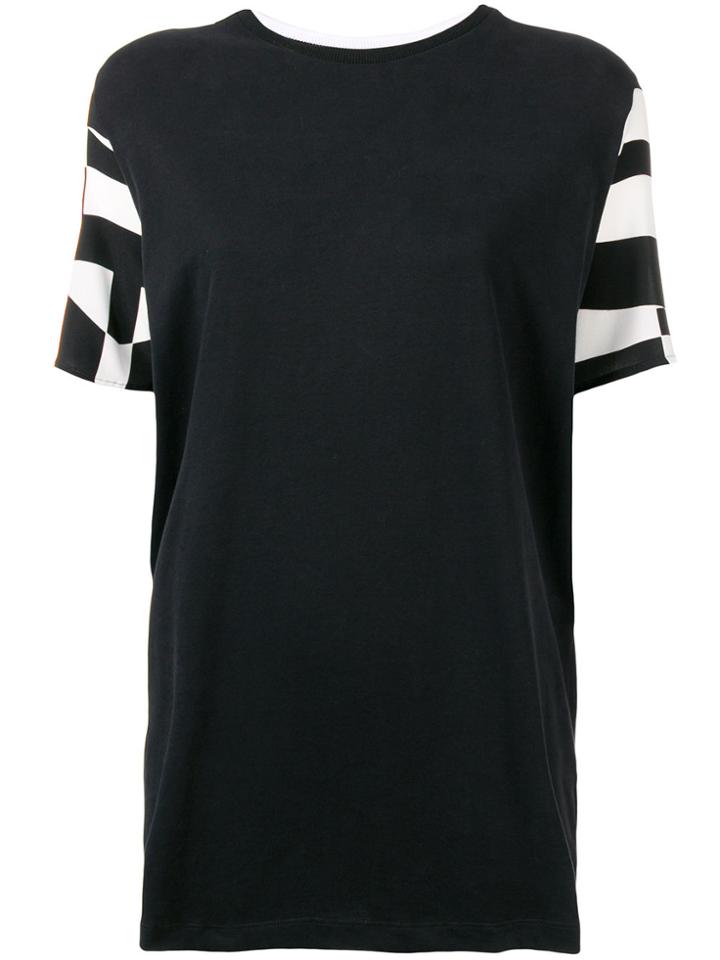 Federica Tosi Contrast Pattern T-shirt - Black
