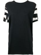 Federica Tosi Contrast Pattern T-shirt - Black