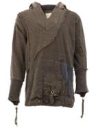 Greg Lauren Eyelet Details Hooded T-shirt
