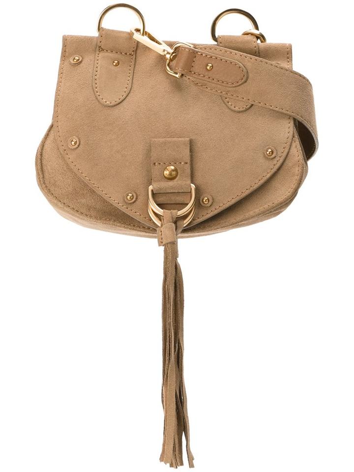 See By Chloé Small 'collins' Crossbody Bag, Women's, Nude/neutrals, Calf Suede/calf Leather/cotton