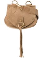 See By Chloé Small 'collins' Crossbody Bag, Women's, Nude/neutrals, Calf Suede/calf Leather/cotton