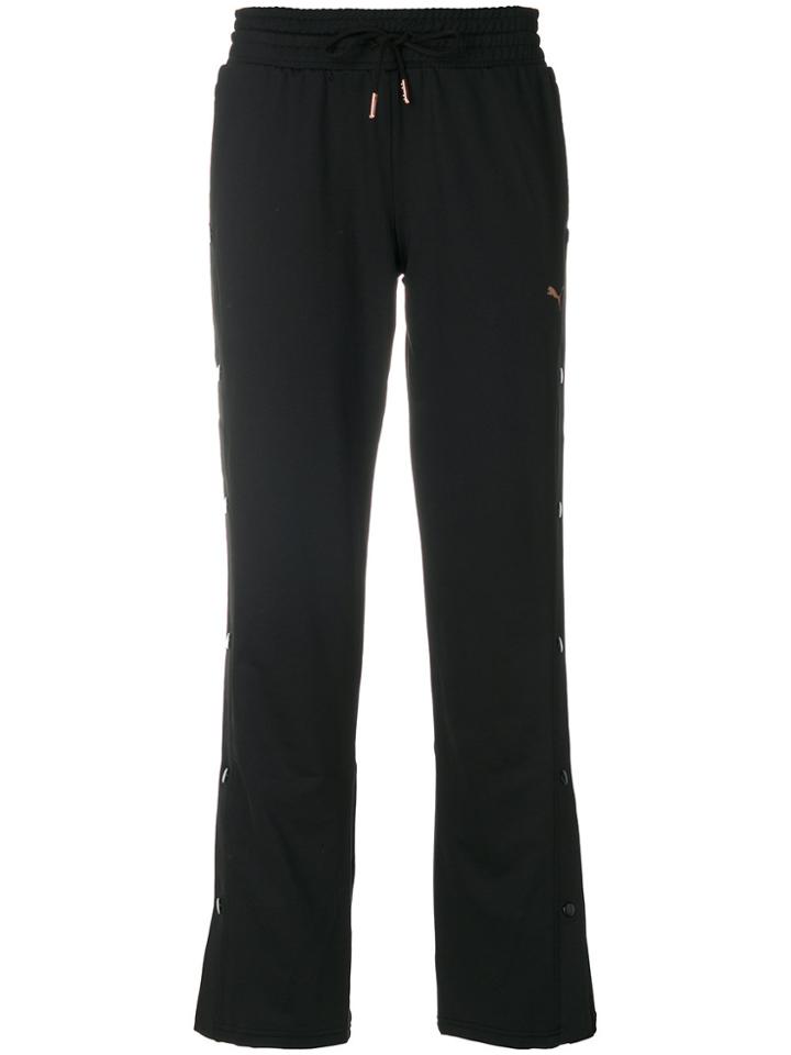 Puma Side Buttons Track Pants - Black