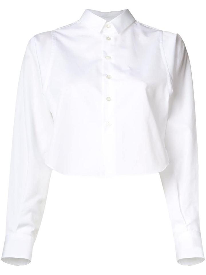 Comme Des Garçons Noir Kei Ninomiya Cropped Shirt - White