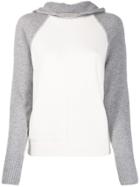 D.exterior Hooded Knitted Jumper - White