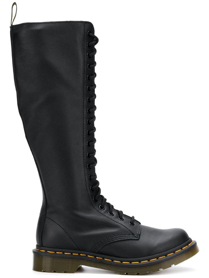 Dr. Martens Lace Up Knee Length Boots - Black
