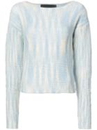 The Elder Statesman Rolo Cropped Sweater - Blue