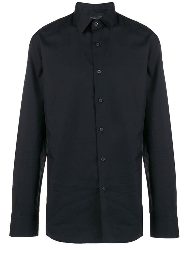 Prada Embroidered Logo Shirt - Black