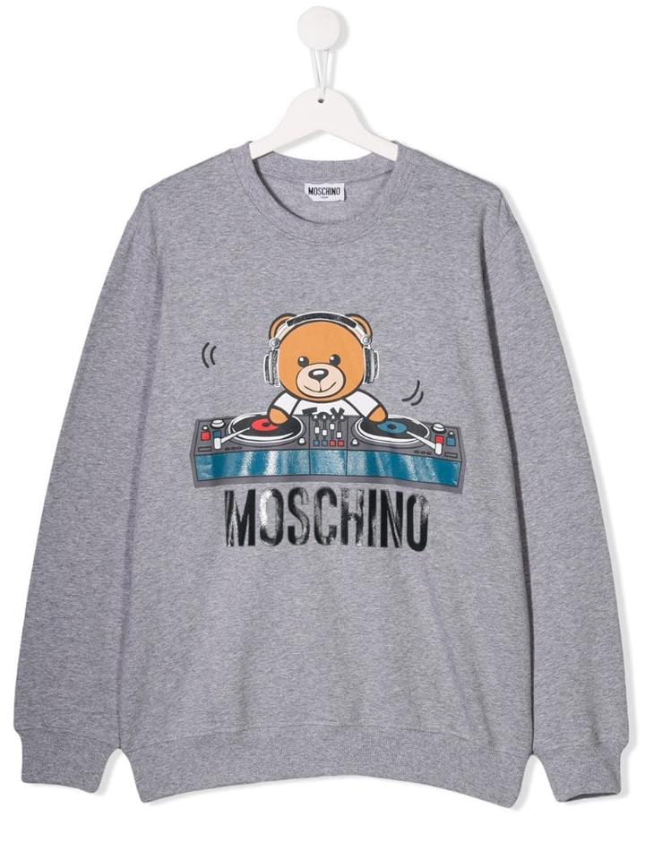 Moschino Kids Teen Dj Bear Sweatshirt - Grey