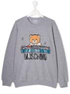 Moschino Kids Teen Dj Bear Sweatshirt - Grey