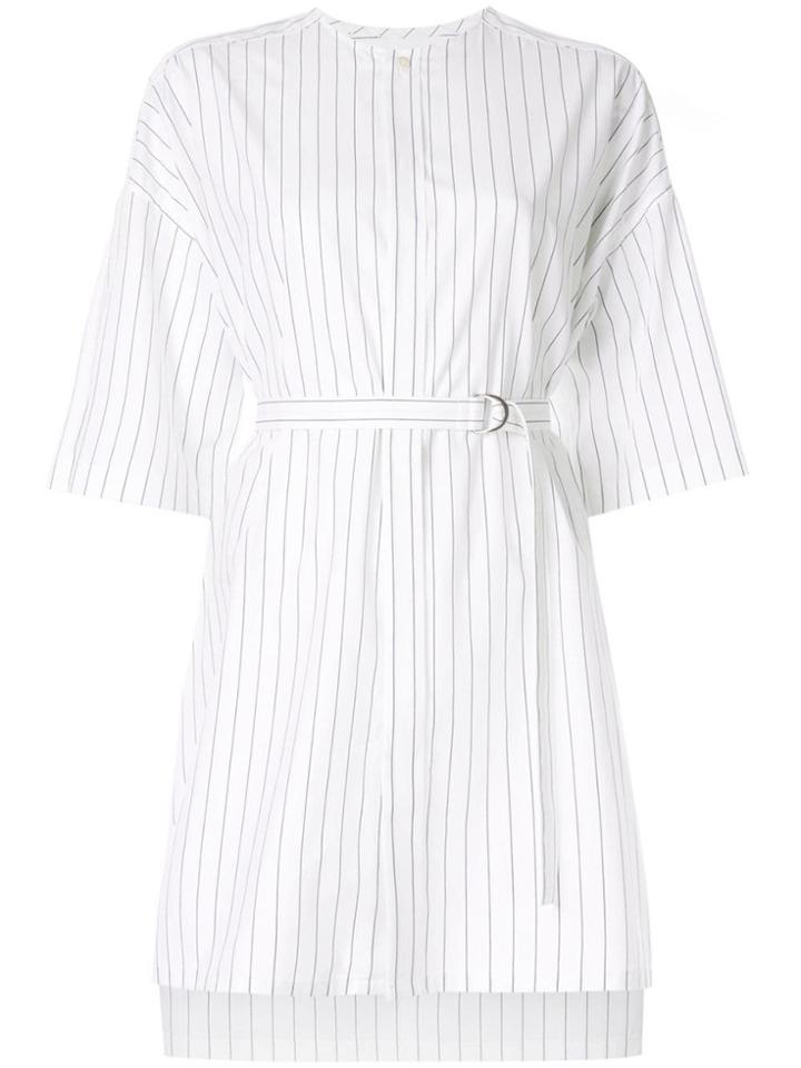 Ujoh Pin Striped Shirt - White