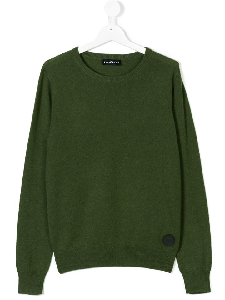 John Richmond Kids Round Neck Jumper - Green