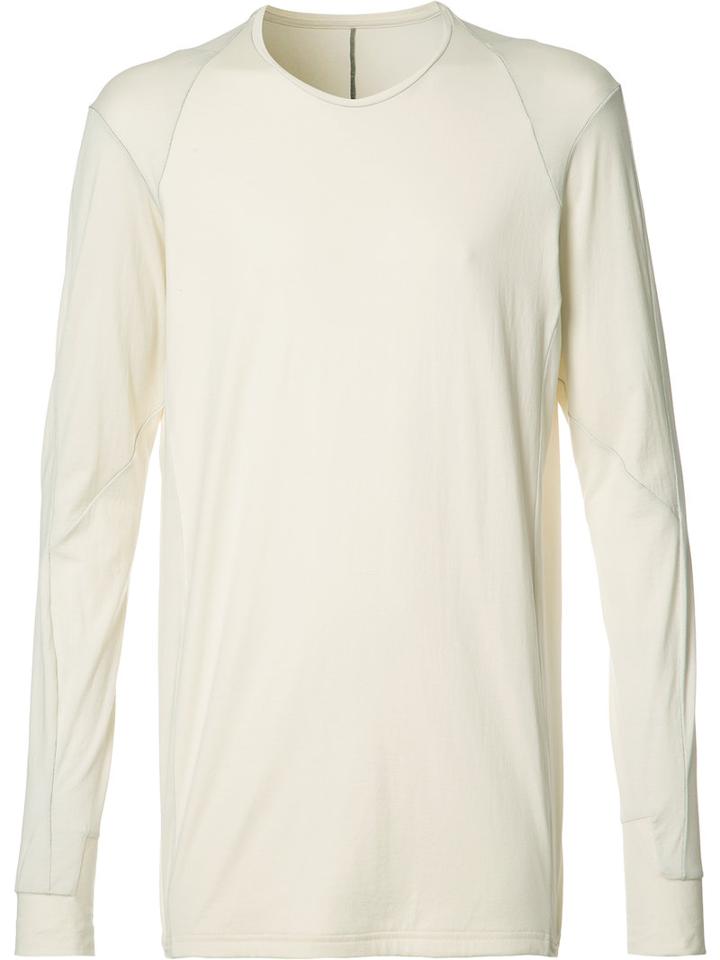 Devoa Long Sleeve T-shirt, Men's, Size: 4, White, Cotton