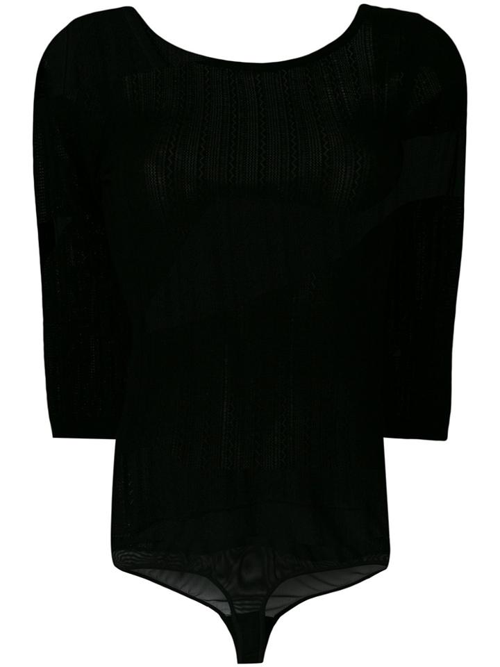 Theory Boat Neck Bodysuit - Black
