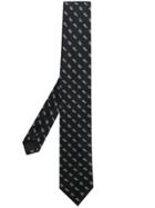 Dolce & Gabbana Crown And Logo Print Tie - Black