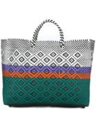 Truss Nyc Woven Tote, Women's, Green, Plastic