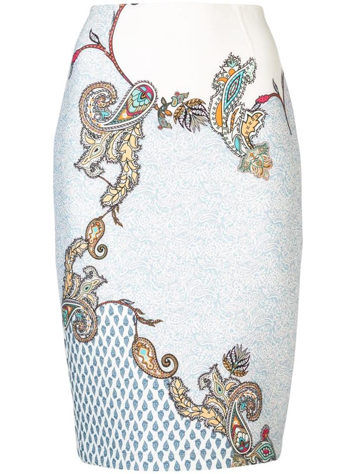 Yigal Azrouel Paisley Print Skirt - White