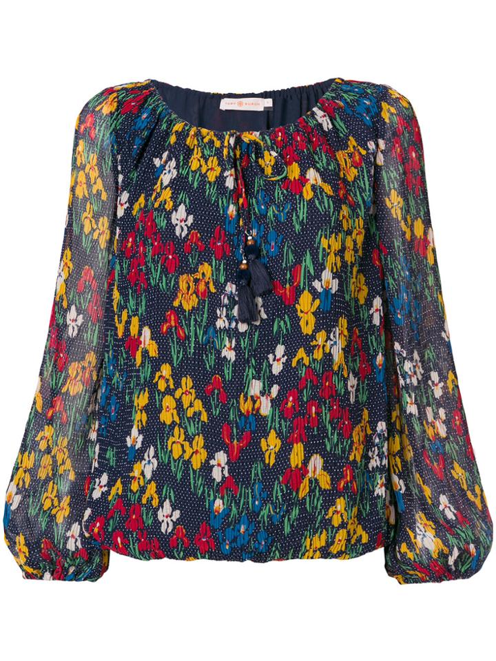 Tory Burch Josephine Peasant Blouse - Blue