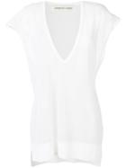 Lamberto Losani Oversized Sheer Top - White