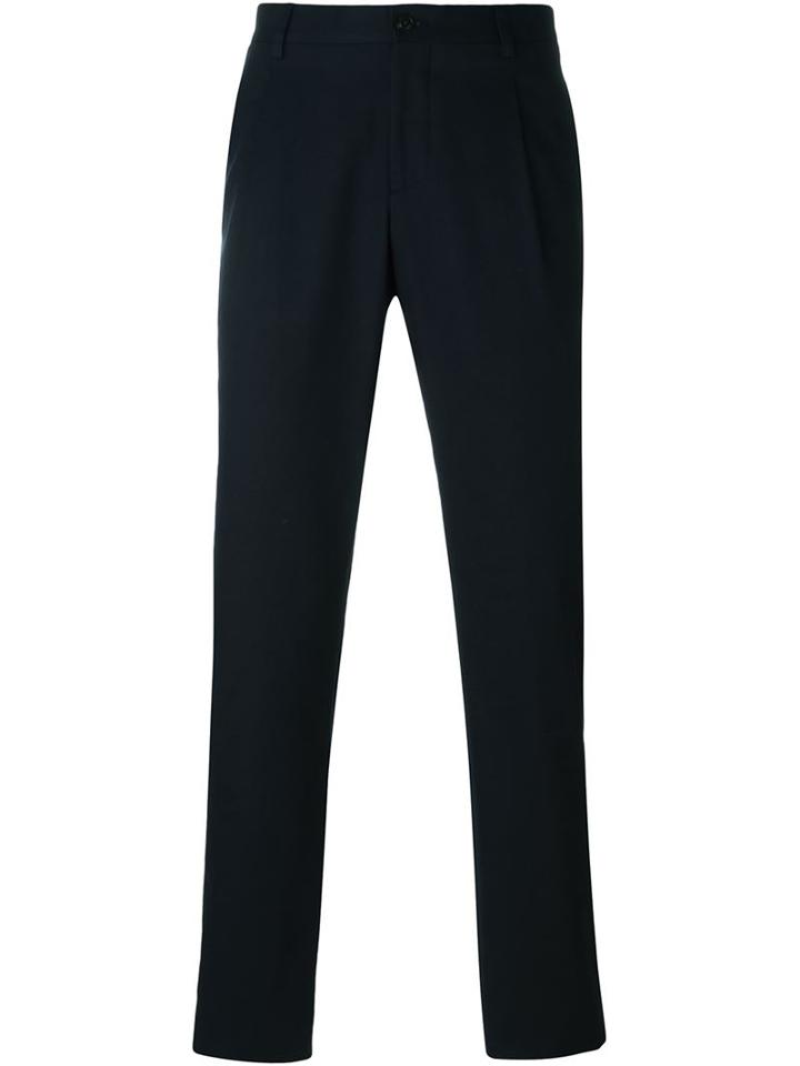 Giorgio Armani Slim Fit Trousers, Men's, Size: 46, Blue, Cotton/spandex/elastane/acetate/cupro
