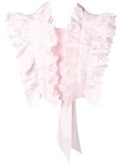 Alberta Ferretti Ruffled Cropped Blouse - Pink