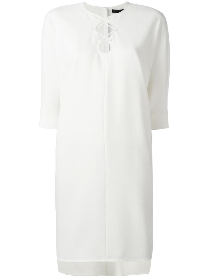Alexander Wang Lace-up Dress, Women's, Size: 8, White, Polyester/triacetate