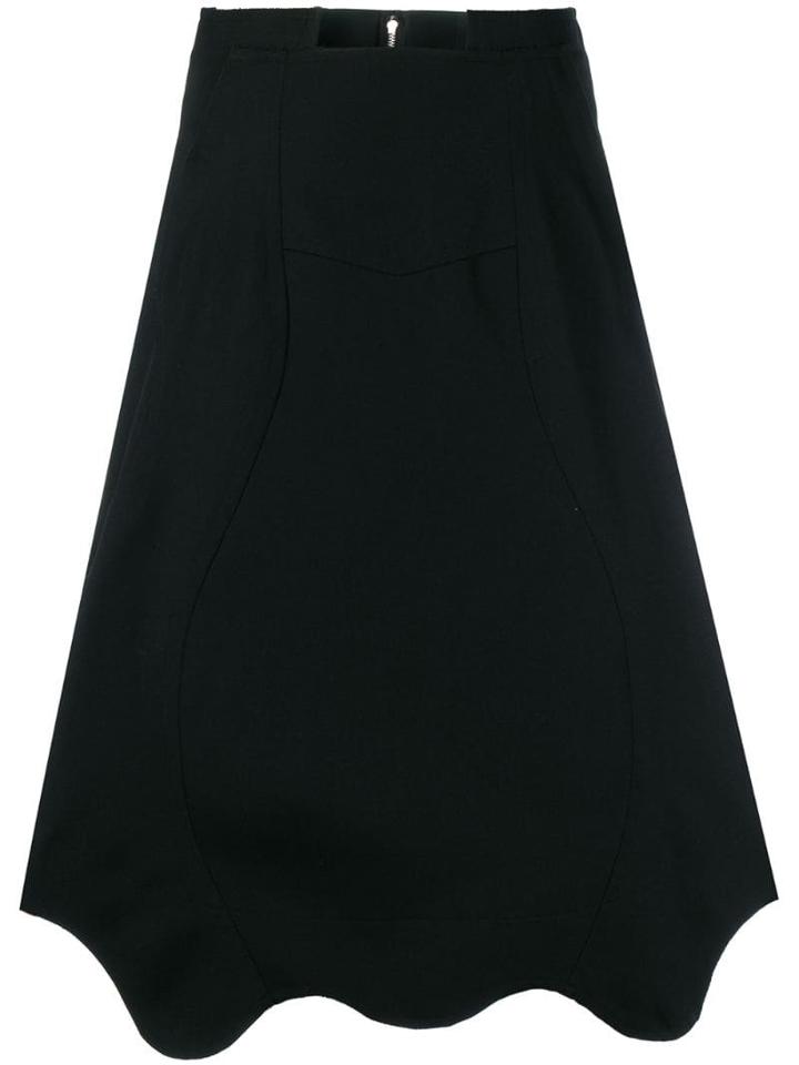 Comme Des Garçons Scalloped Hem Skirt - Black