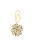 Aurelie Bidermann Signature Clover Diamond Charm Pendant - Metallic